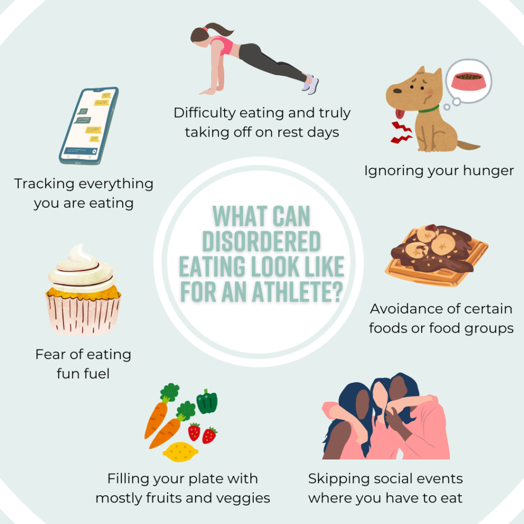 What can disordered eating look like in athlete