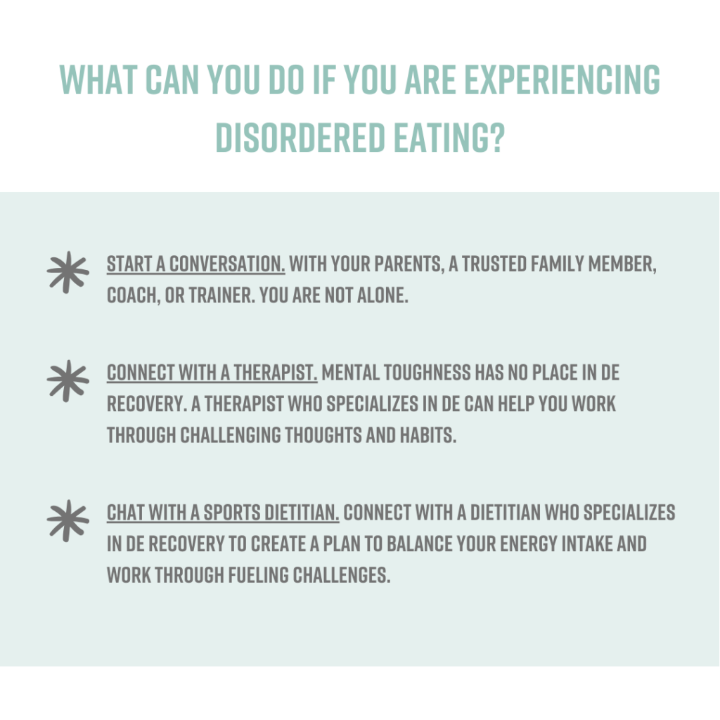 Eating disorder support for athletes