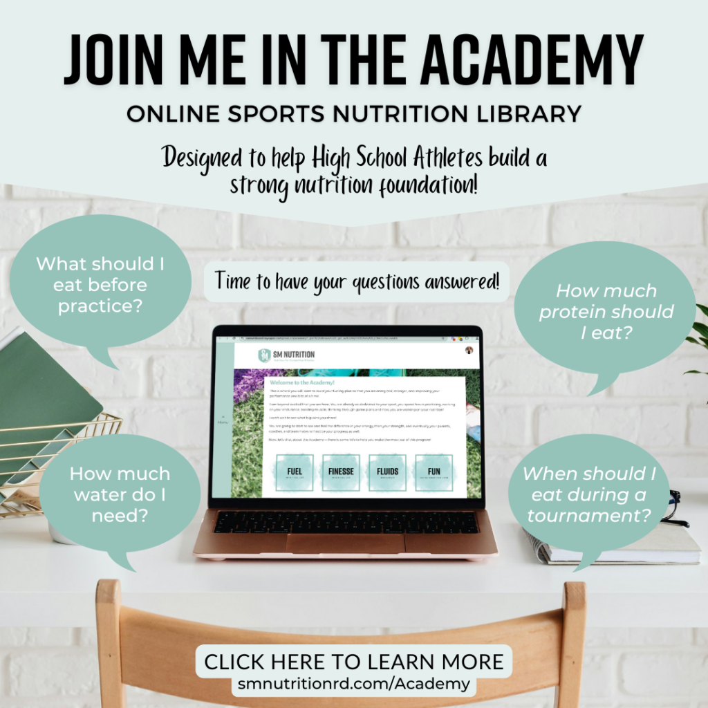 Academy sports nutrition library for high school athletes